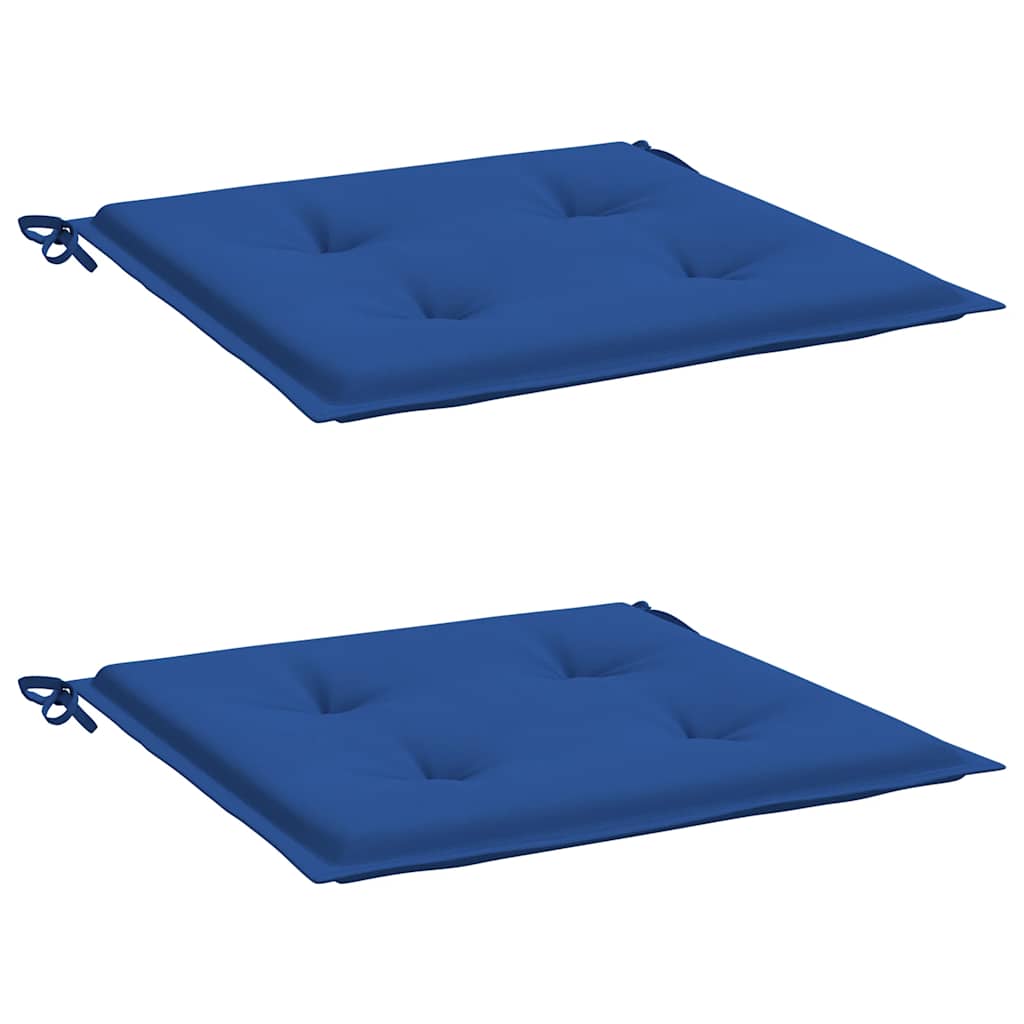 Tuinstoelkussens 2 st 40x40x4 cm oxford stof koningsblauw