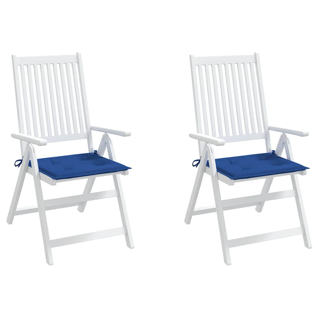 Tuinstoelkussens 2 st 40x40x4 cm oxford stof koningsblauw