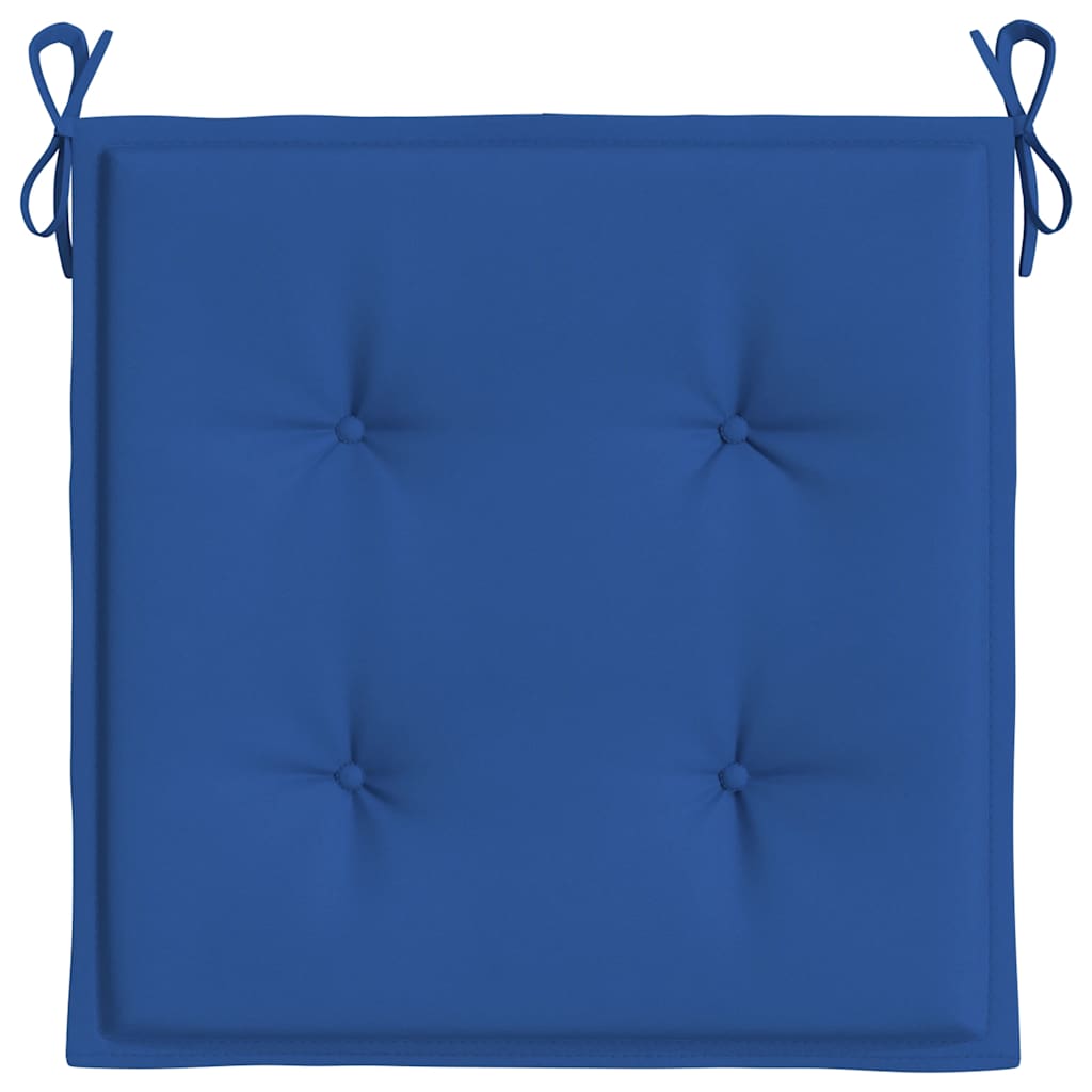 Tuinstoelkussens 2 st 40x40x4 cm oxford stof koningsblauw