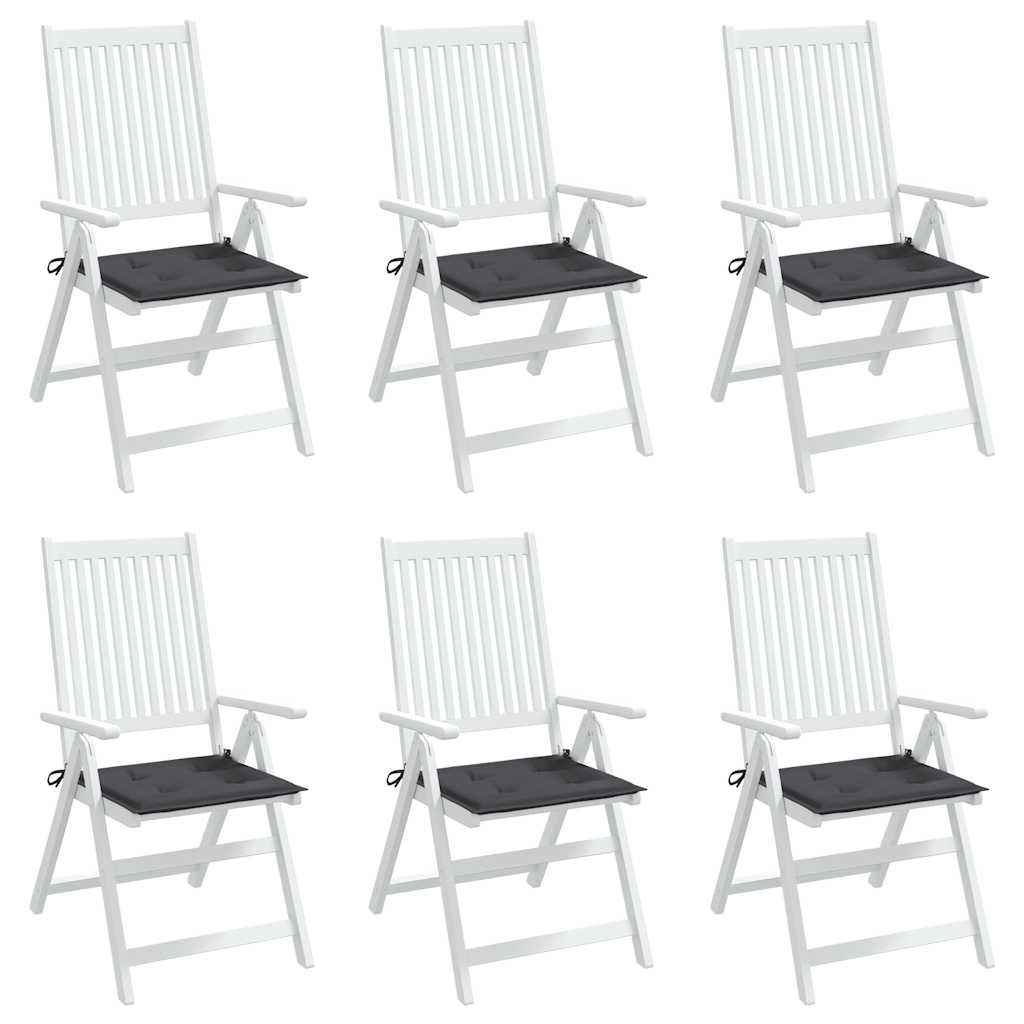 Tuinstoelkussens 6 st 50x50x4 cm oxford stof antracietkleurig