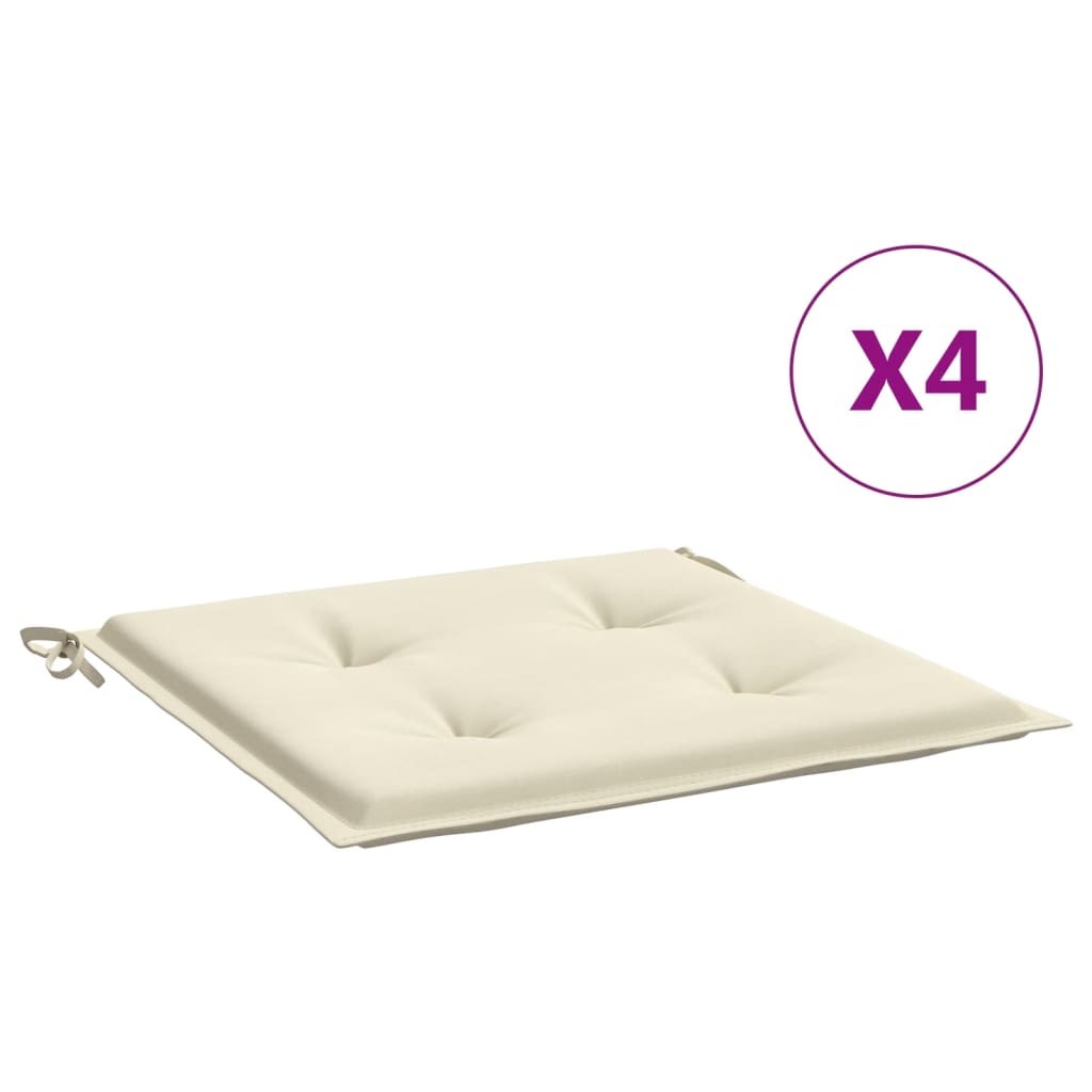 Tuinstoelkussens 4 st 50x50x4 cm oxford stof crèmekleurig is nu te koop bij PeponiXL, paradijselijk wonen!