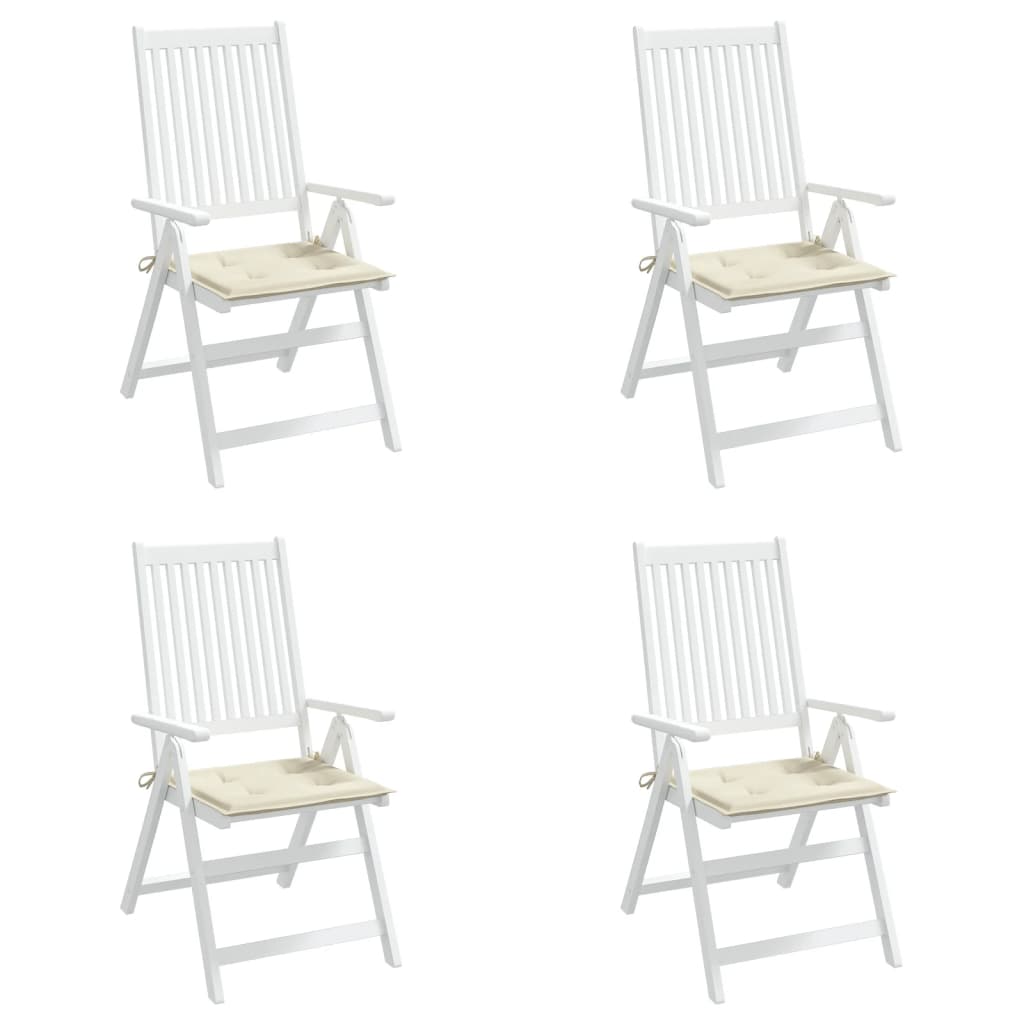 Tuinstoelkussens 4 st 50x50x4 cm oxford stof crèmekleurig is nu te koop bij PeponiXL, paradijselijk wonen!