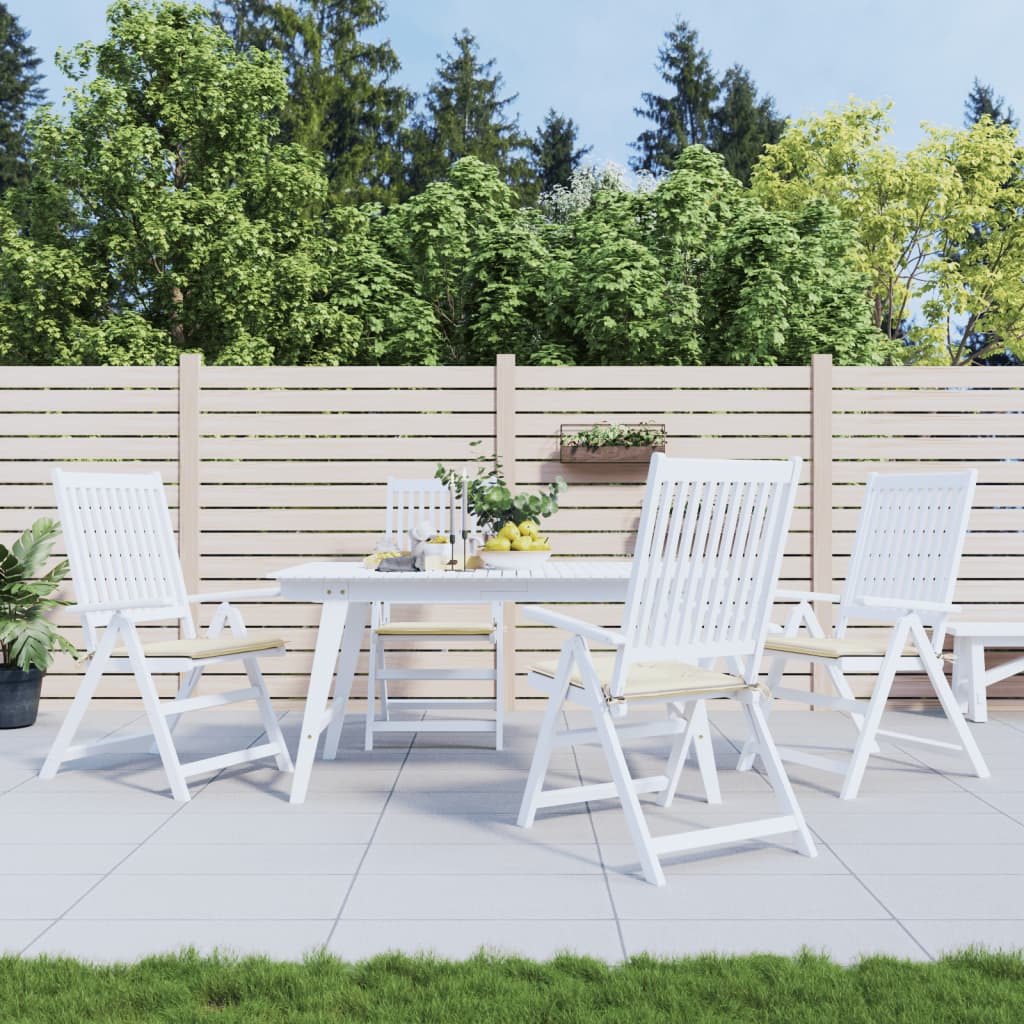 Tuinstoelkussens 4 st 50x50x4 cm oxford stof crèmekleurig is nu te koop bij PeponiXL, paradijselijk wonen!