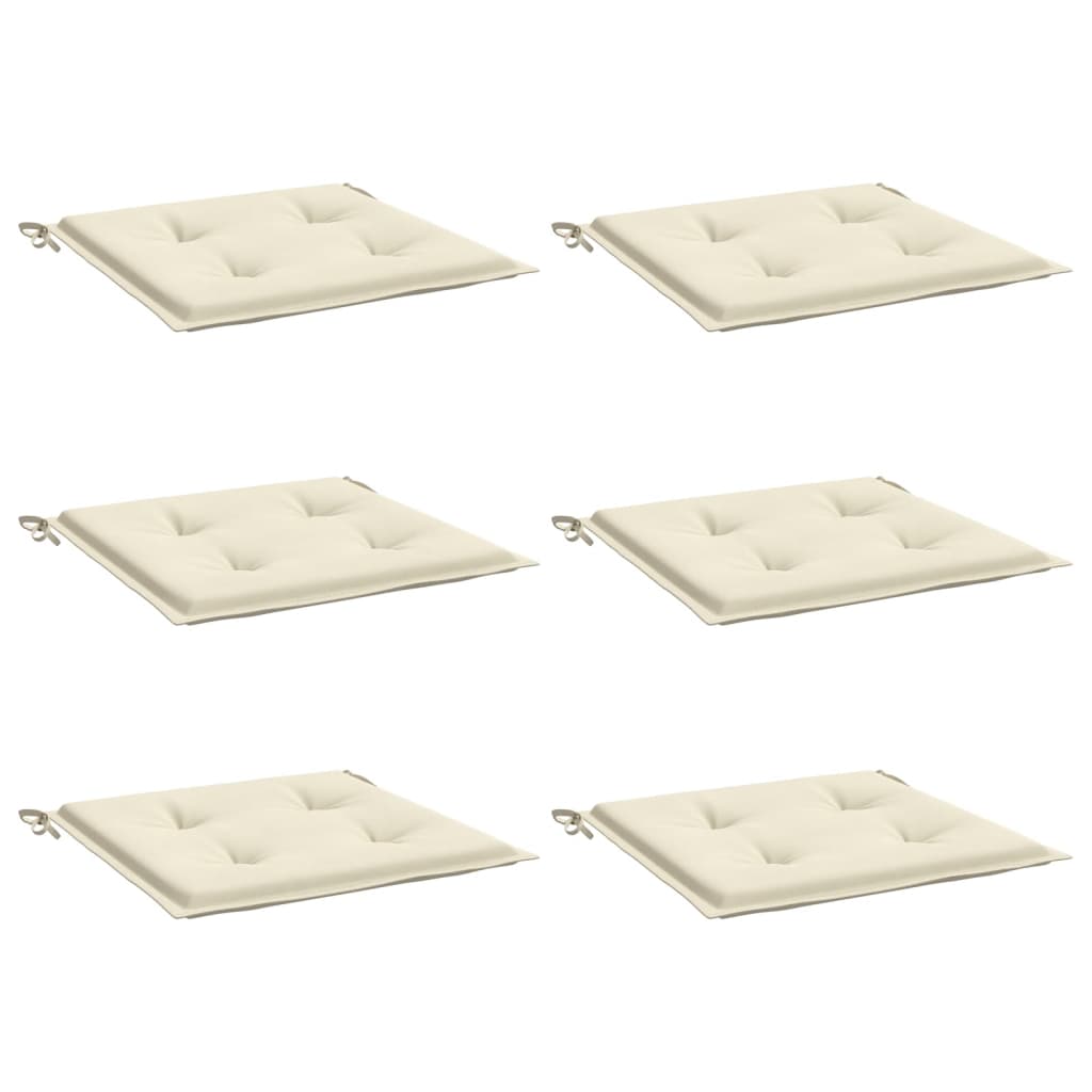 Tuinstoelkussens 6 st 50x50x2 cm oxford stof crèmekleurig is nu te koop bij PeponiXL, paradijselijk wonen!