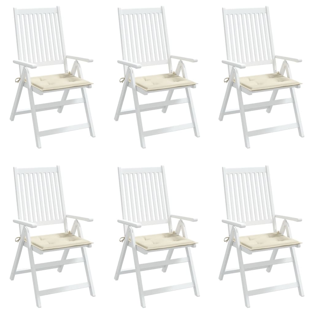 Tuinstoelkussens 6 st 50x50x2 cm oxford stof crèmekleurig is nu te koop bij PeponiXL, paradijselijk wonen!