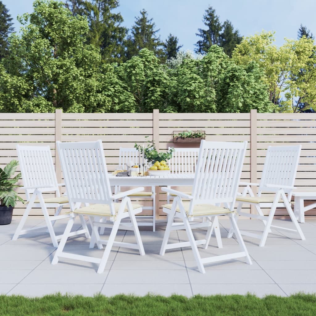 Tuinstoelkussens 6 st 50x50x2 cm oxford stof crèmekleurig is nu te koop bij PeponiXL, paradijselijk wonen!