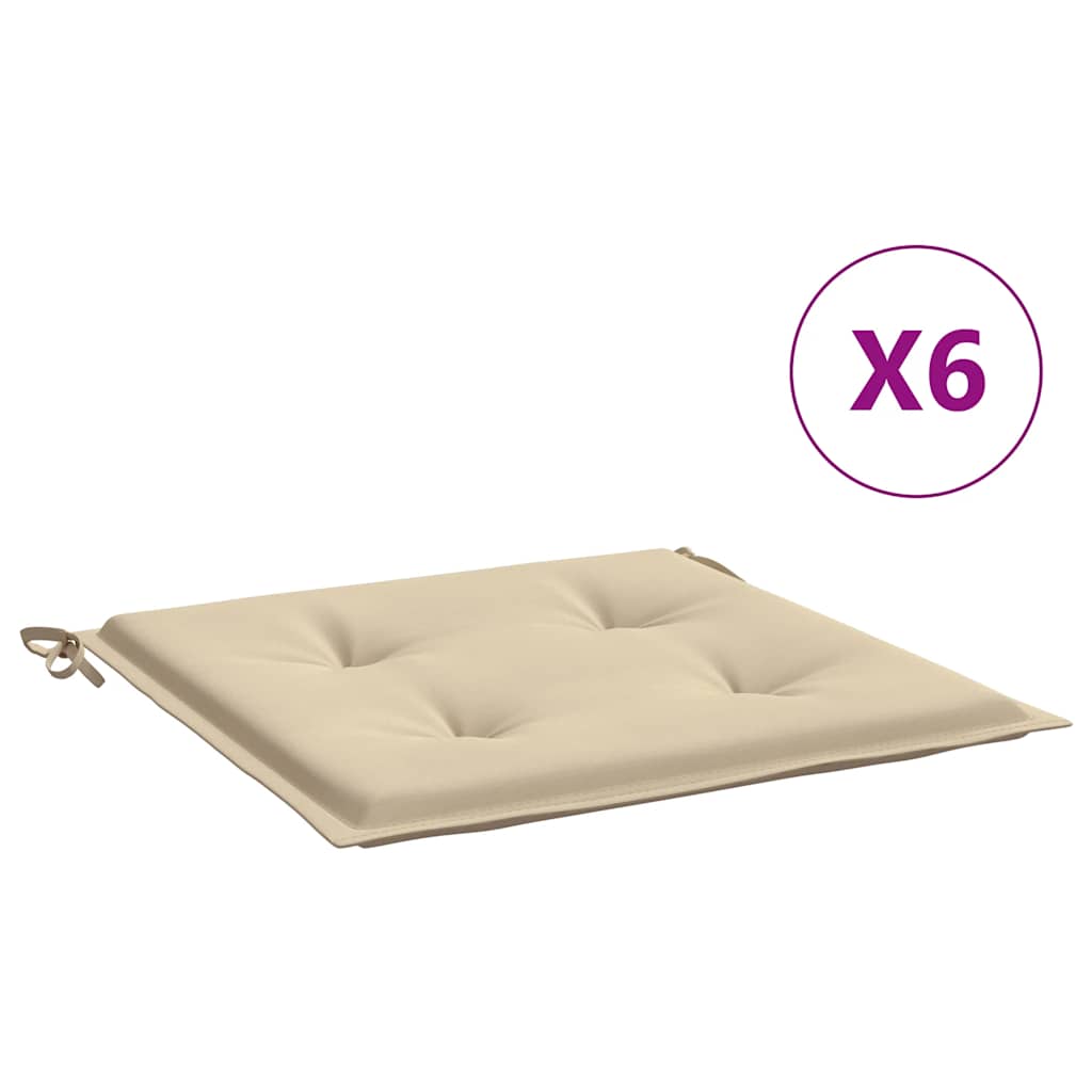 Tuinstoelkussens 6 st 50x50x4 cm oxford stof beige is nu te koop bij PeponiXL, paradijselijk wonen!