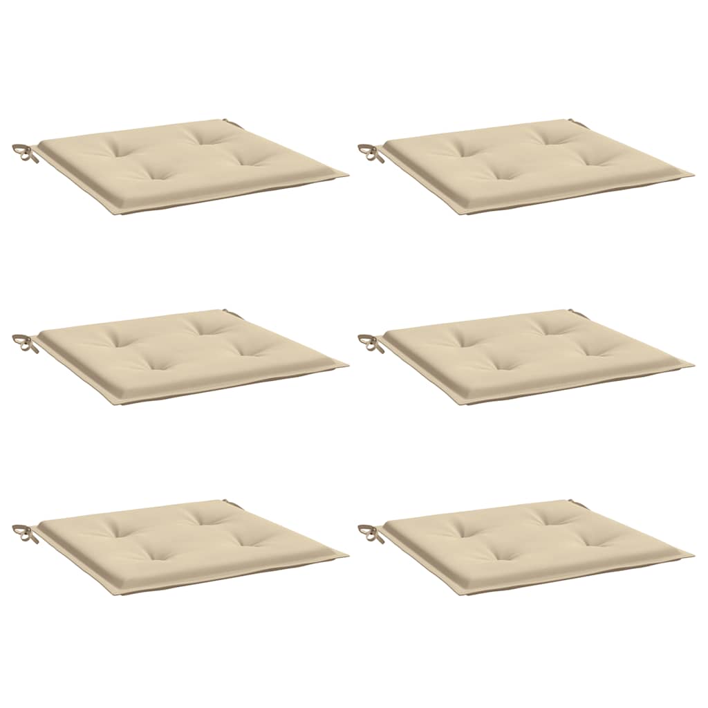 Tuinstoelkussens 6 st 50x50x4 cm oxford stof beige is nu te koop bij PeponiXL, paradijselijk wonen!