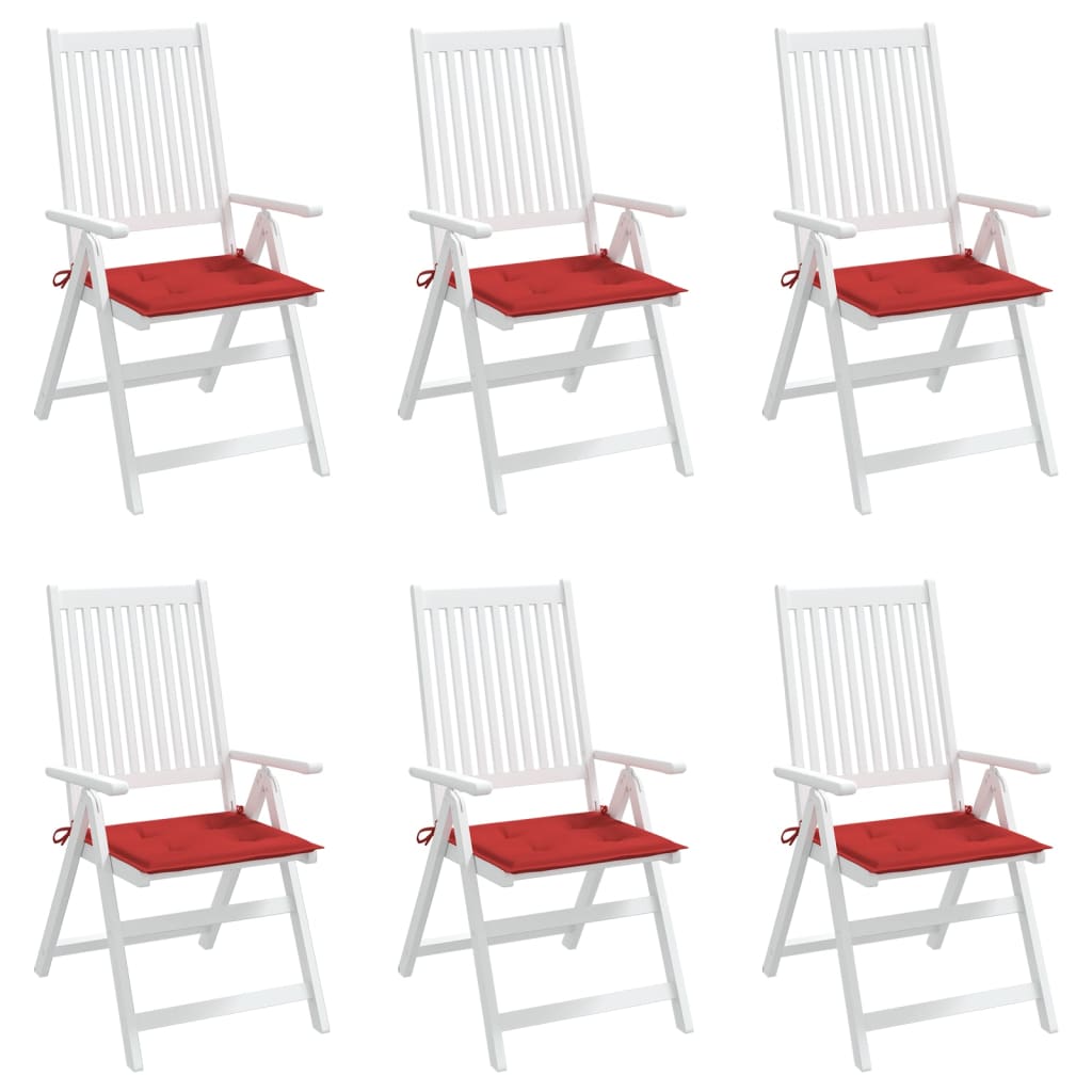 Tuinstoelkussens 6 st 50x50x4 cm oxford stof rood