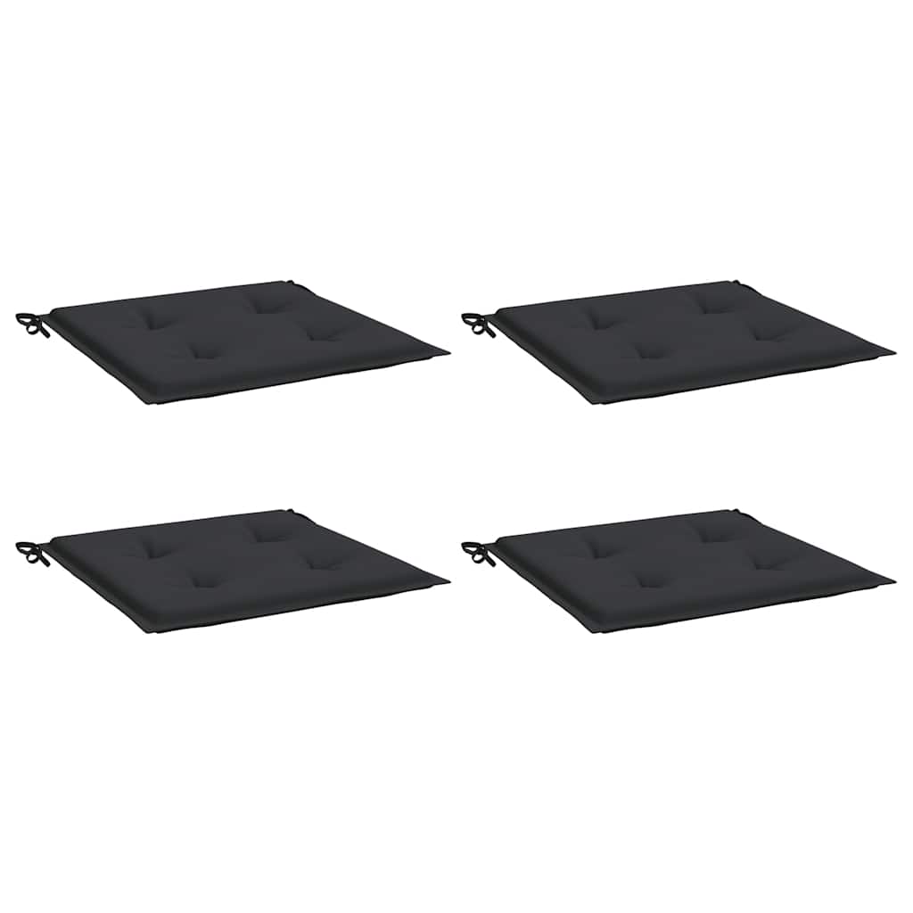 Tuinstoelkussens 4 st 50x50x4 cm oxford stof zwart