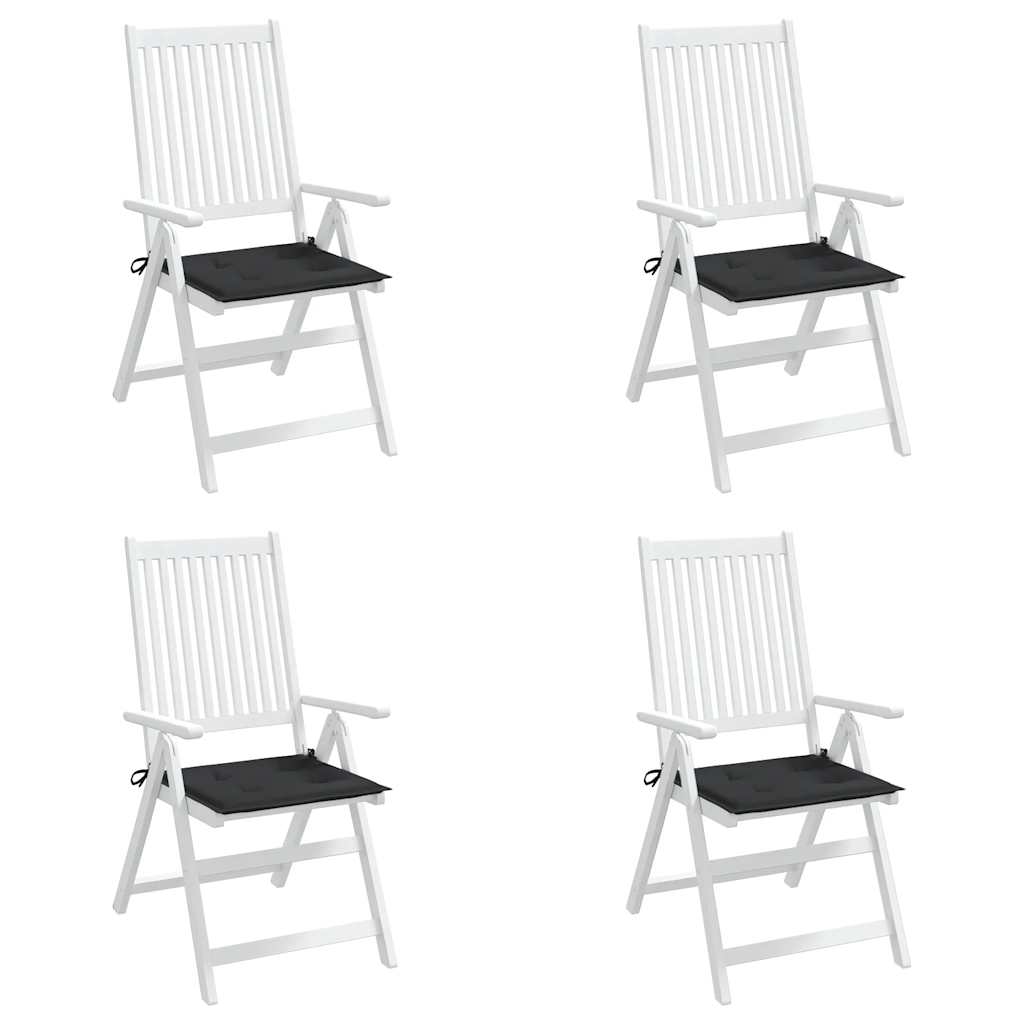 Tuinstoelkussens 4 st 50x50x4 cm oxford stof zwart