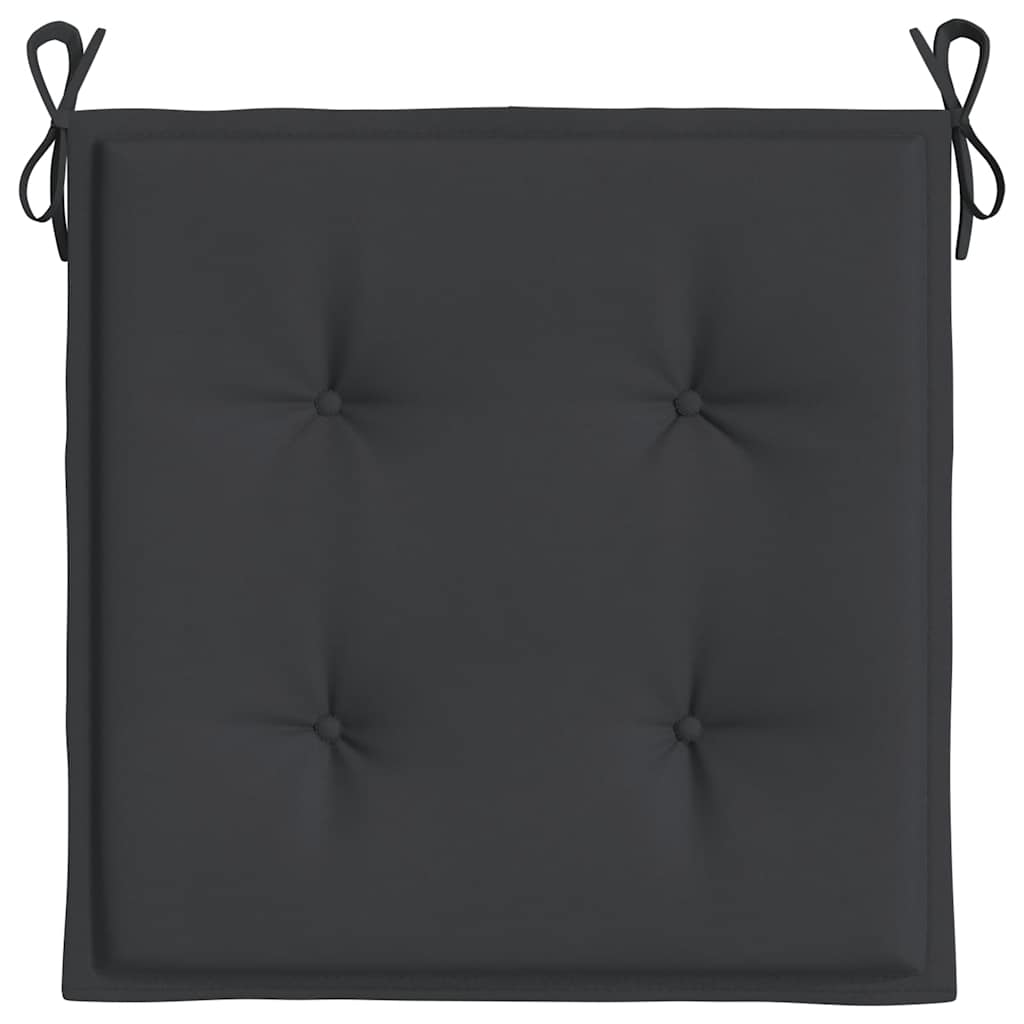 Tuinstoelkussens 4 st 50x50x4 cm oxford stof zwart