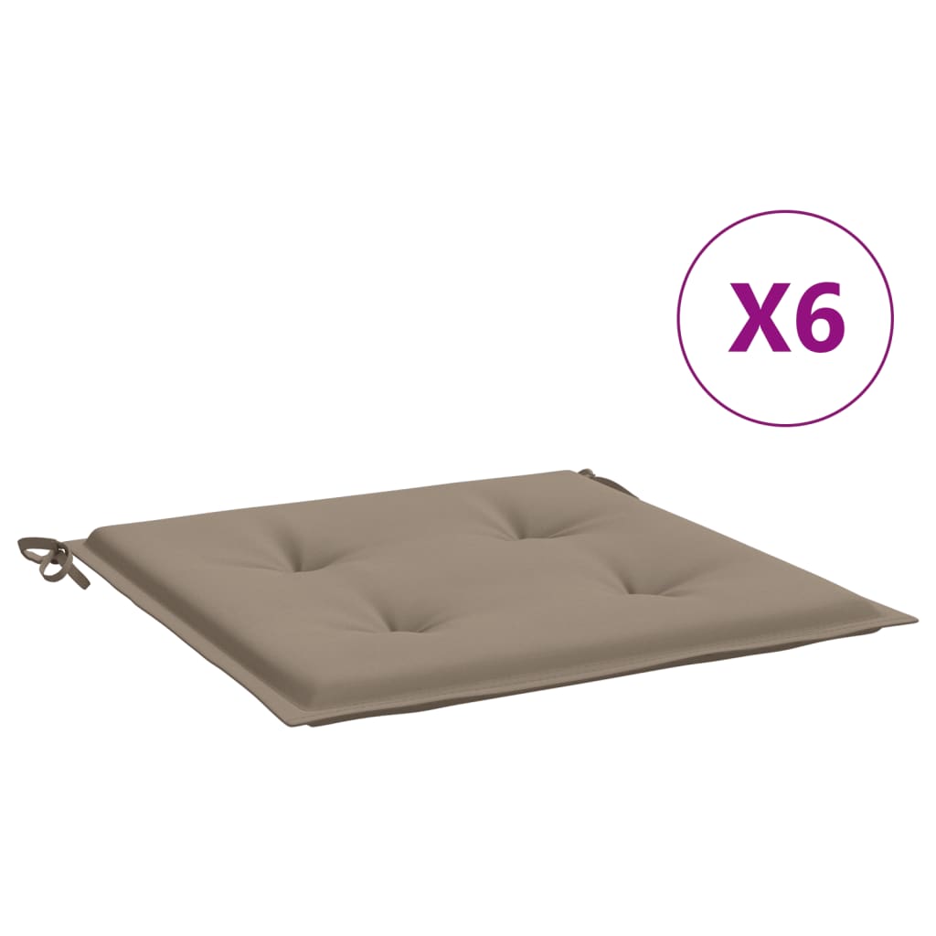 Tuinstoelkussens 6 st 50x50x4 cm oxford stof taupe is nu te koop bij PeponiXL, paradijselijk wonen!