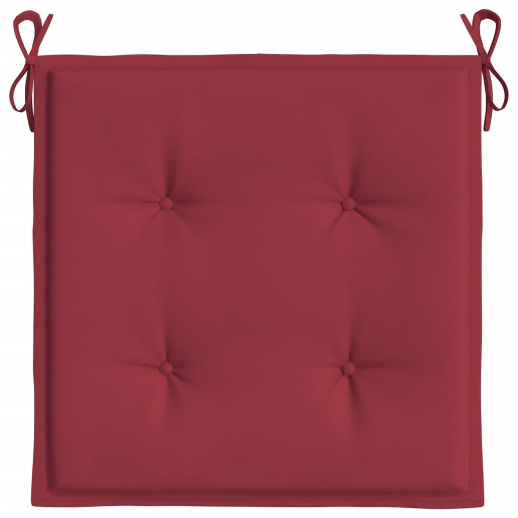 Tuinstoelkussens 6 st 50x50x4 cm oxford stof wijnrood