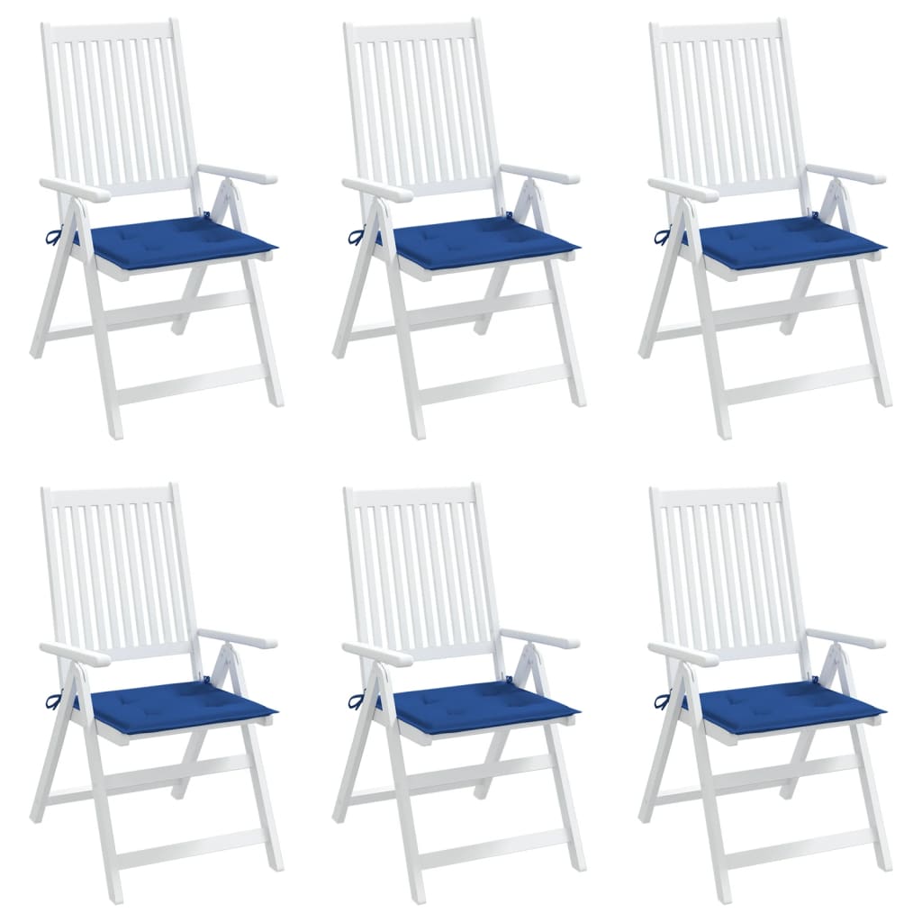 Tuinstoelkussens 6 st 50x50x4 cm oxford stof koningsblauw