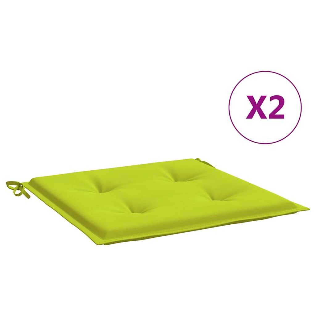 Tuinstoelkussens 2 st 50x50x4 cm oxford stof felgroen