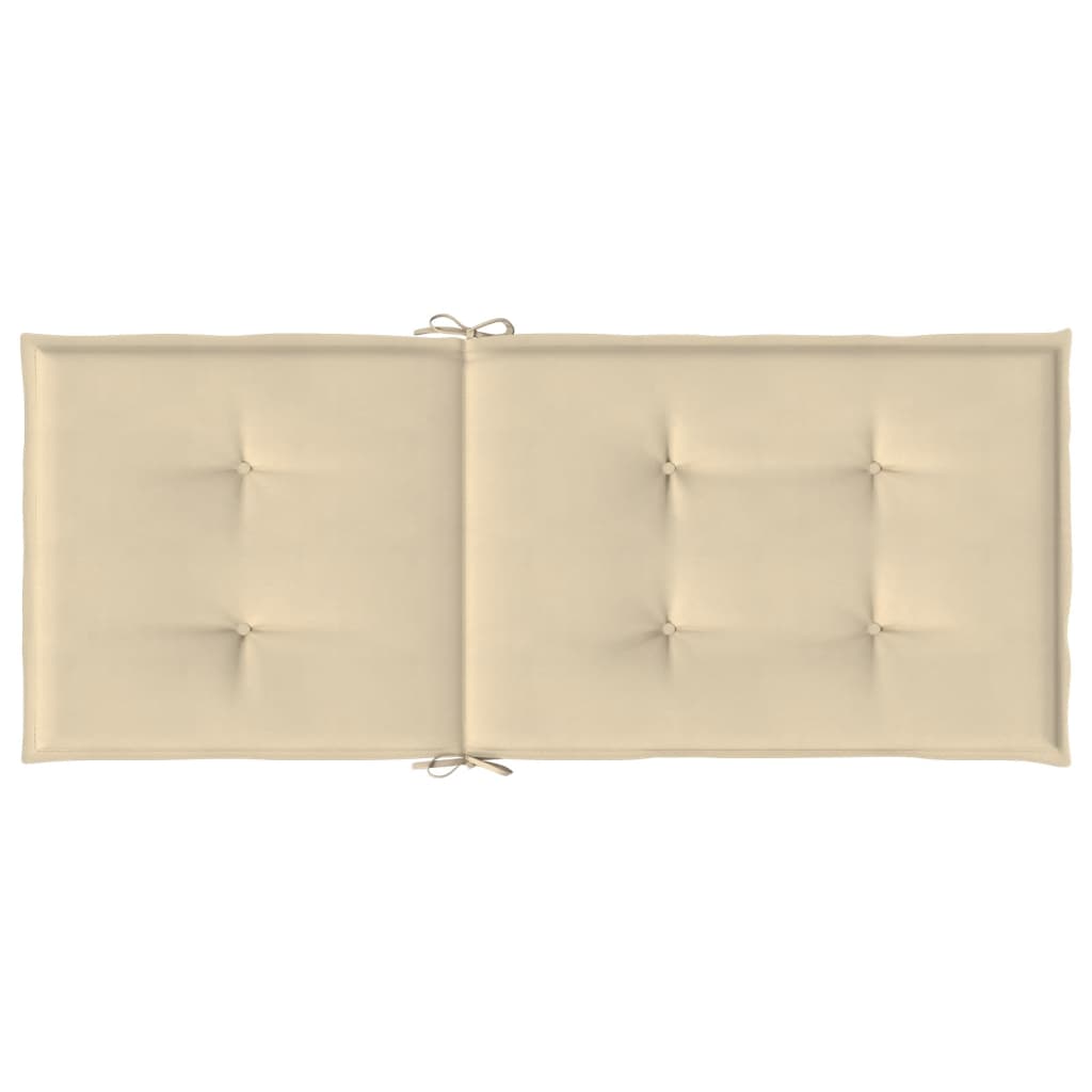 Tuinstoelkussens hoge 6 st hoge rug 120x50x3 cm stof beige is nu te koop bij PeponiXL, paradijselijk wonen!