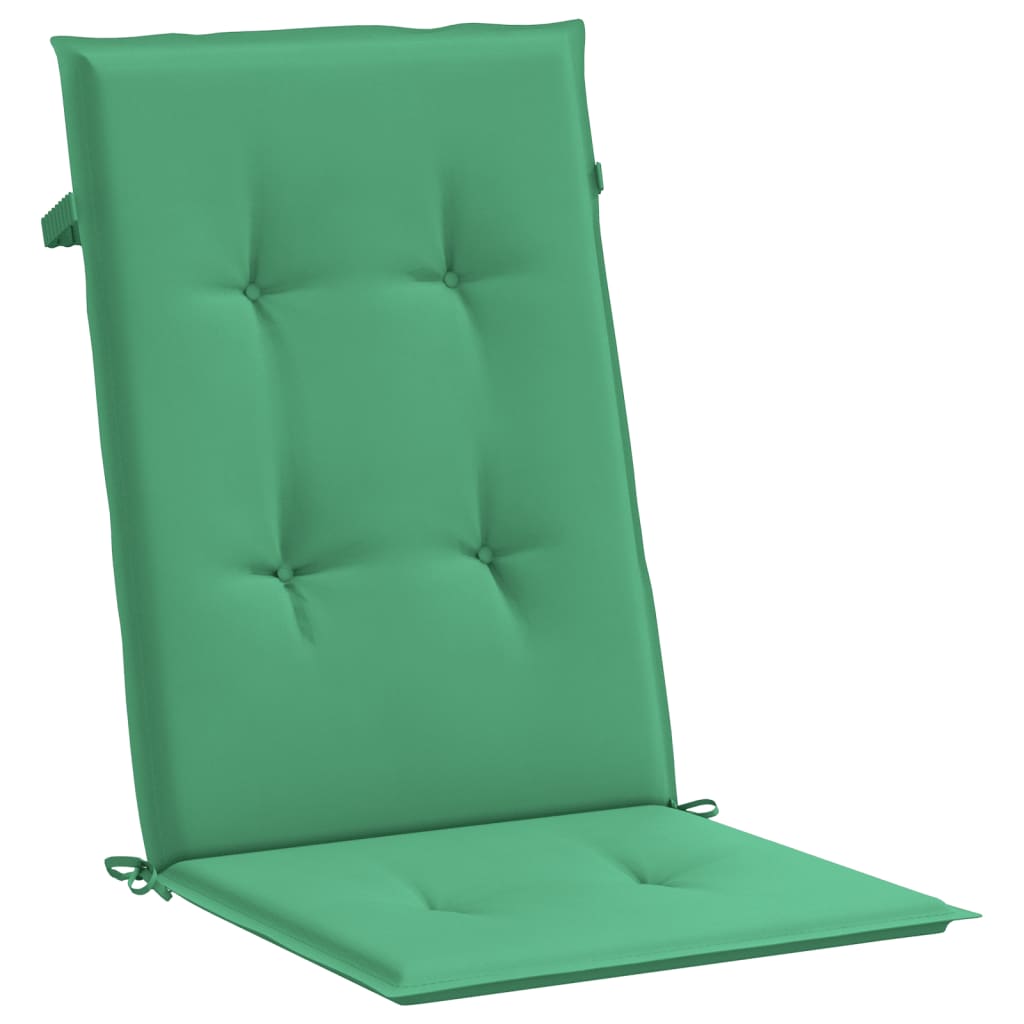 Tuinstoelkussens 6 st hoge rug 120x50x3 cm stof groen is nu te koop bij PeponiXL, paradijselijk wonen!