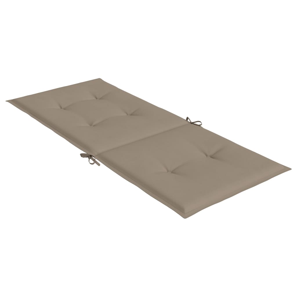 Tuinstoelkussens 6 st hoge rug 120x50x3 cm stof taupe is nu te koop bij PeponiXL, paradijselijk wonen!