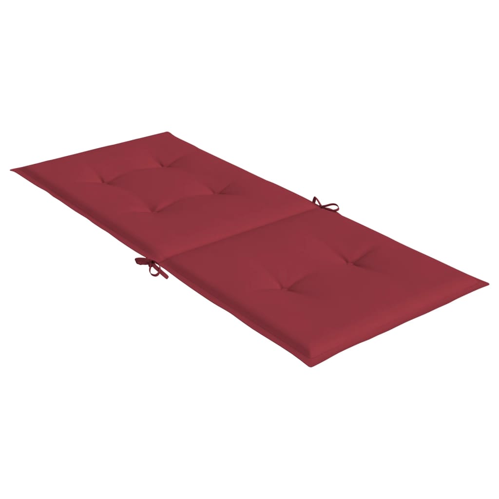 Tuinstoelkussens 6 st hoge rug 120x50x3 cm stof wijnrood is nu te koop bij PeponiXL, paradijselijk wonen!