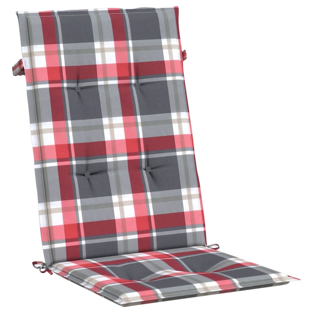 Tuinstoelkussens 6 st 120x50x3 cm stof ruitpatroon rood is nu te koop bij PeponiXL, paradijselijk wonen!