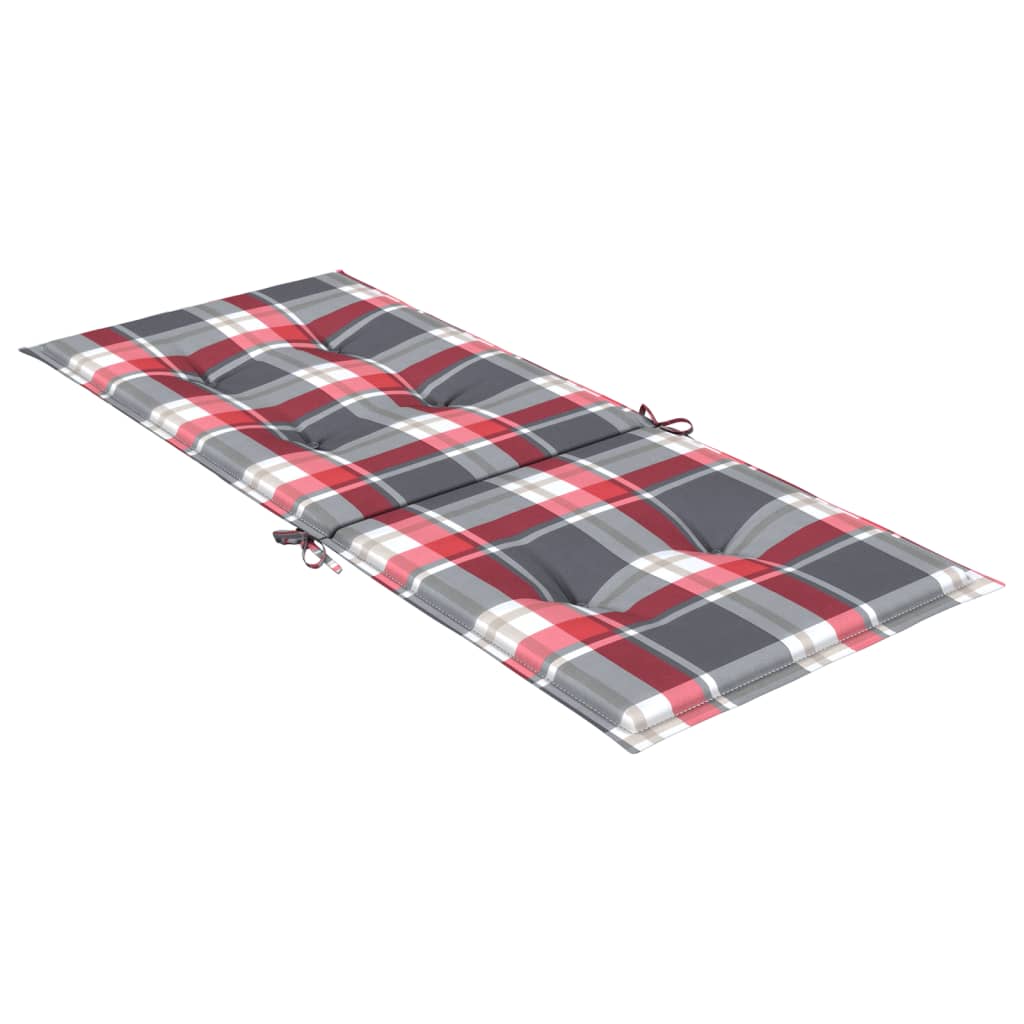 Tuinstoelkussens 6 st 120x50x3 cm stof ruitpatroon rood is nu te koop bij PeponiXL, paradijselijk wonen!