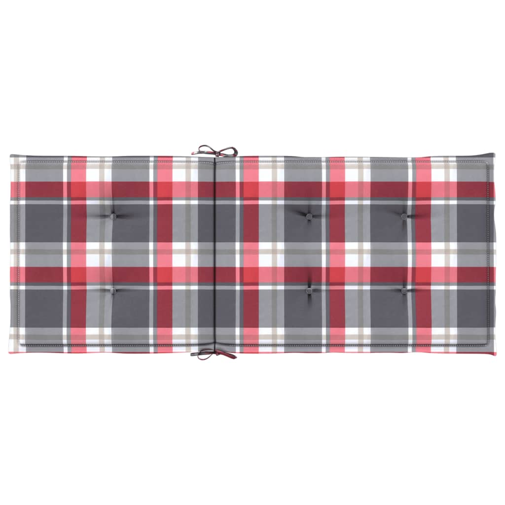 Tuinstoelkussens 6 st 120x50x3 cm stof ruitpatroon rood is nu te koop bij PeponiXL, paradijselijk wonen!