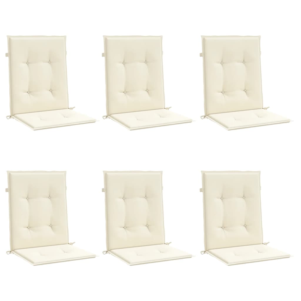 Tuinstoelkussens 6 st 100x50x3 cm oxford stof crèmekleurig is nu te koop bij PeponiXL, paradijselijk wonen!