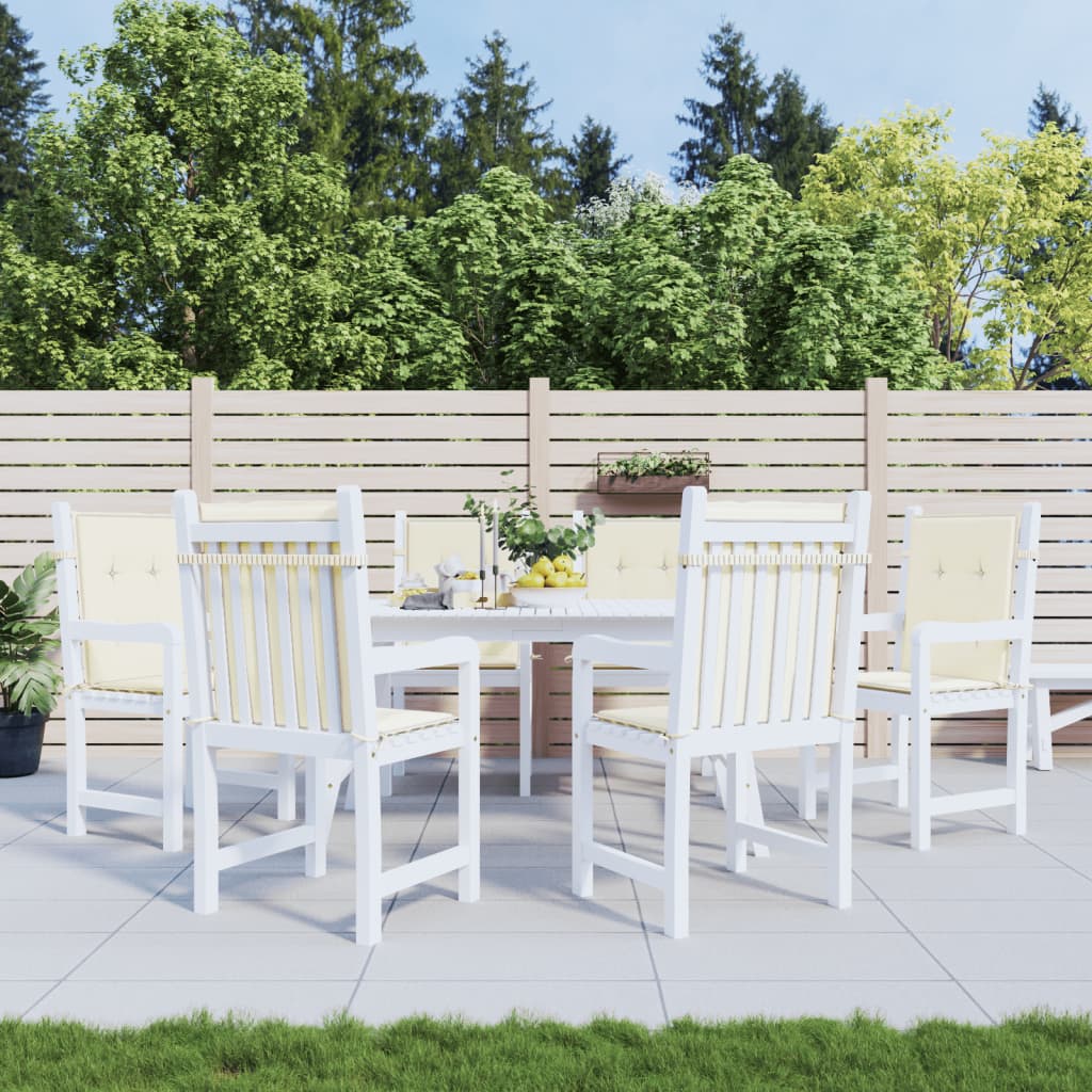 Tuinstoelkussens 6 st 100x50x3 cm oxford stof crèmekleurig is nu te koop bij PeponiXL, paradijselijk wonen!