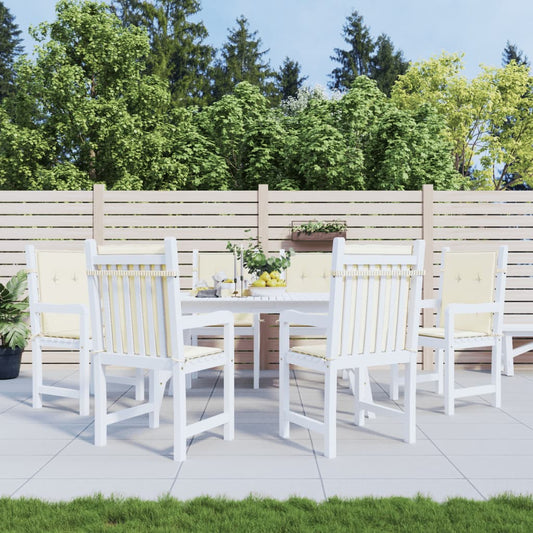 Tuinstoelkussens 6 st 100x50x3 cm oxford stof crèmekleurig is nu te koop bij PeponiXL, paradijselijk wonen!