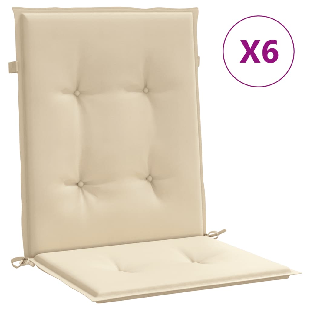 Tuinstoelkussens 6 st 100x50x3 cm oxford stof beige is nu te koop bij PeponiXL, paradijselijk wonen!