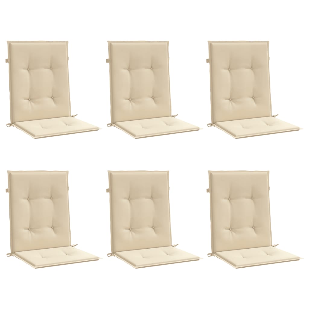 Tuinstoelkussens 6 st 100x50x3 cm oxford stof beige is nu te koop bij PeponiXL, paradijselijk wonen!
