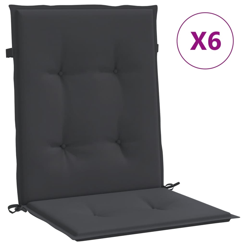 Tuinstoelkussens 6 st 100x50x3 cm oxford stof zwart is nu te koop bij PeponiXL, paradijselijk wonen!