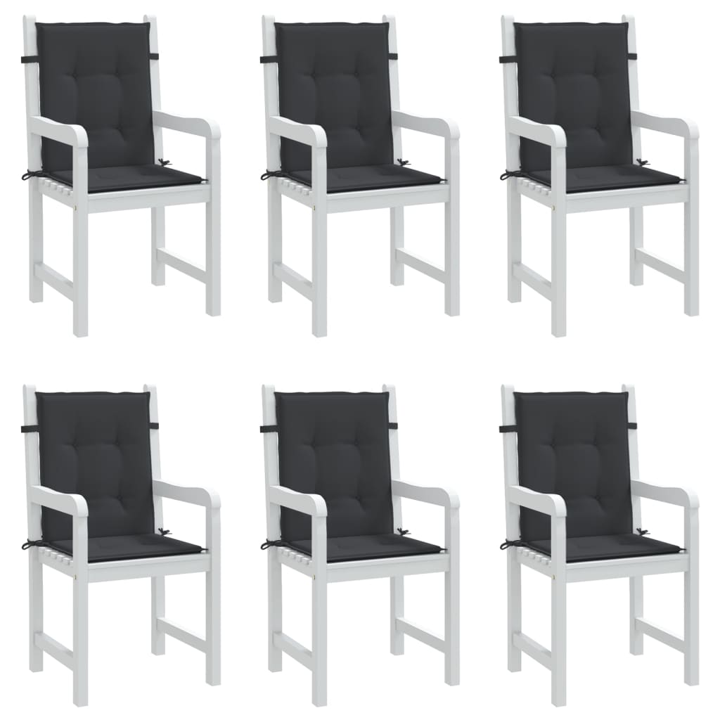Tuinstoelkussens 6 st 100x50x3 cm oxford stof zwart is nu te koop bij PeponiXL, paradijselijk wonen!