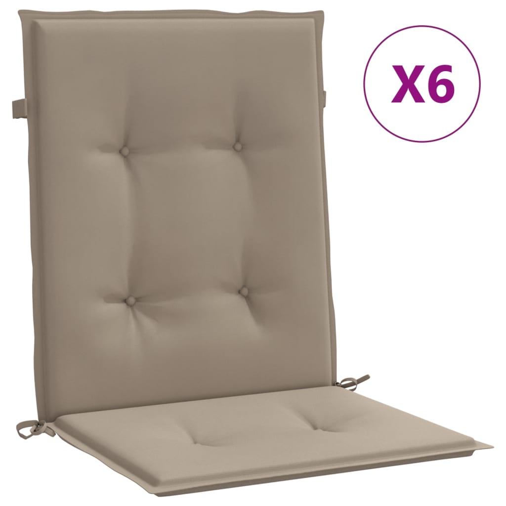 Tuinstoelkussens 6 st 100x50x3 cm oxford stof taupe is nu te koop bij PeponiXL, paradijselijk wonen!