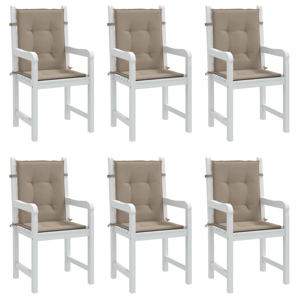 Tuinstoelkussens 6 st 100x50x3 cm oxford stof taupe is nu te koop bij PeponiXL, paradijselijk wonen!