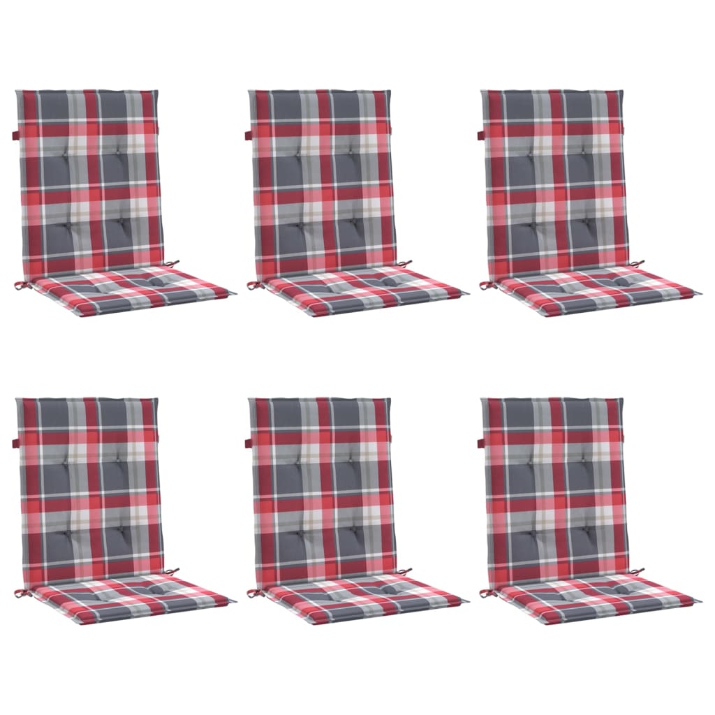 Tuinstoelkussens 6 st 100x50x3 cm oxford stof ruitpatroon rood is nu te koop bij PeponiXL, paradijselijk wonen!