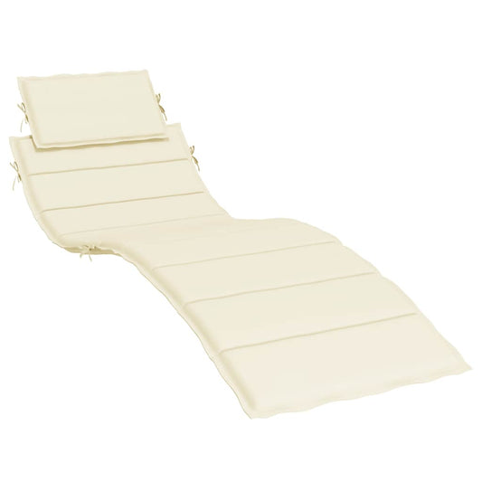 Ligbedkussen 186x58x4 cm oxford stof crèmekleurig is nu te koop bij PeponiXL, paradijselijk wonen!