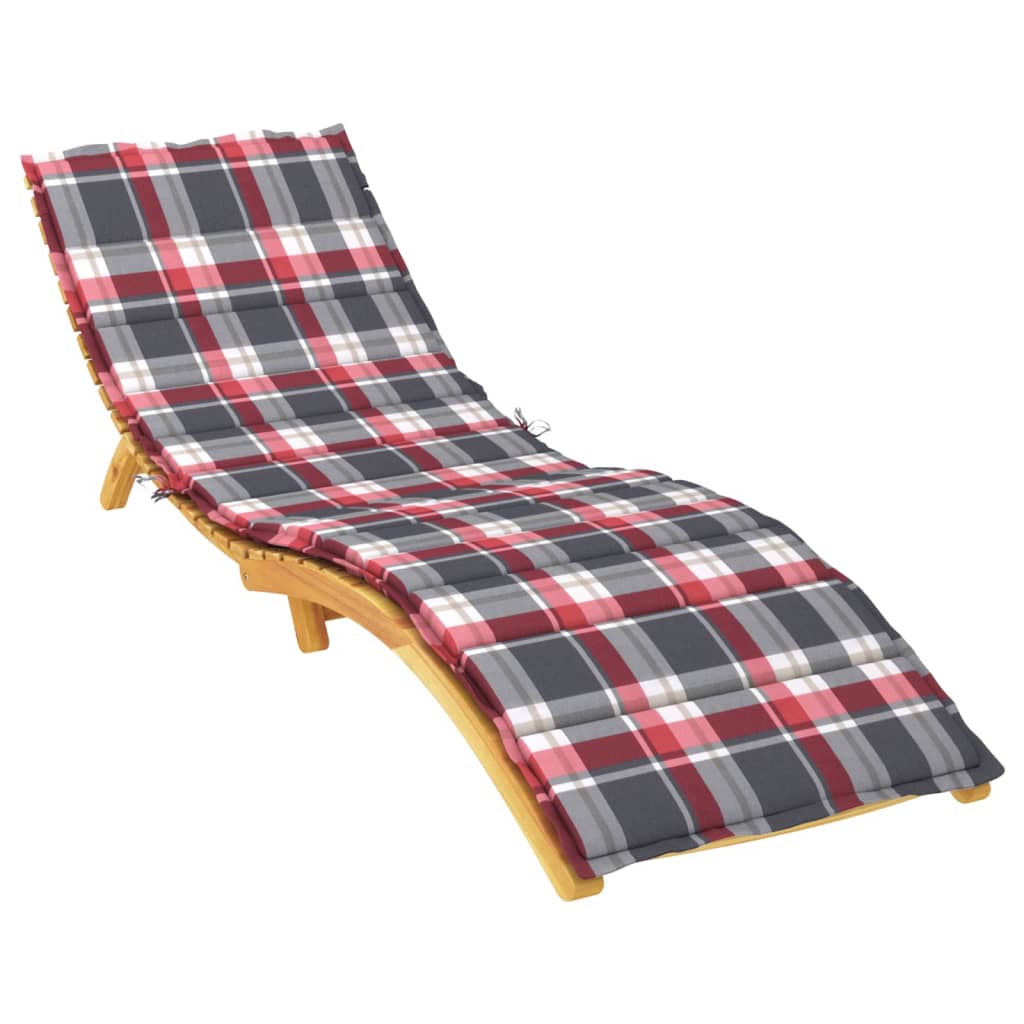 Ligbedkussen 200x50x3 cm oxford stof ruitpatroon rood is nu te koop bij PeponiXL, paradijselijk wonen!