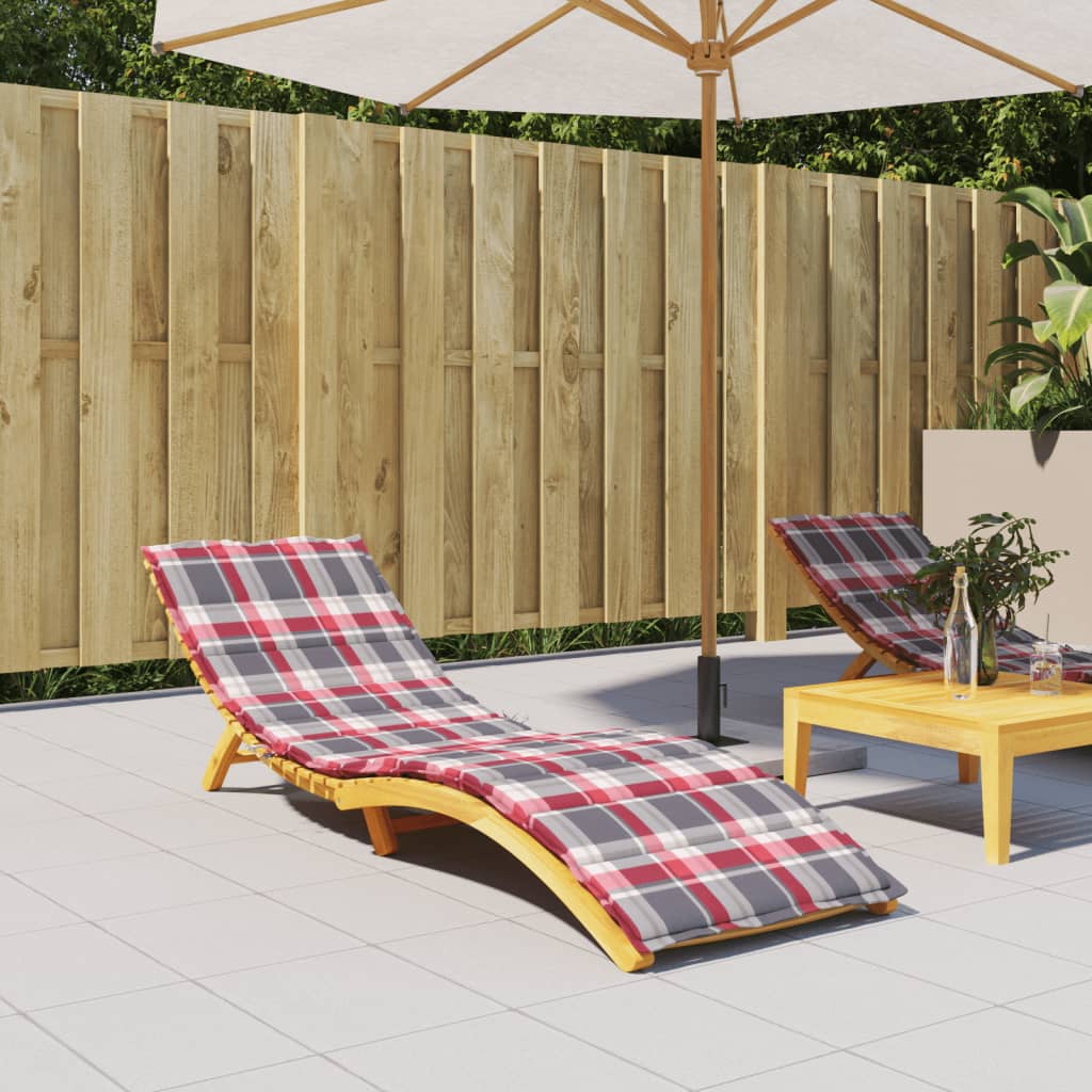 Ligbedkussen 200x50x3 cm oxford stof ruitpatroon rood is nu te koop bij PeponiXL, paradijselijk wonen!