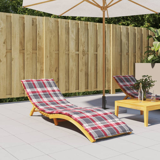 Ligbedkussen 200x50x3 cm oxford stof ruitpatroon rood is nu te koop bij PeponiXL, paradijselijk wonen!