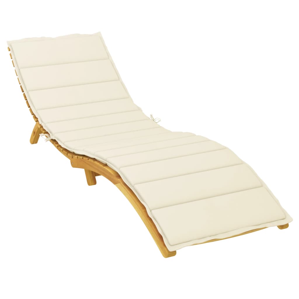 Ligbedkussen 200x60x3 cm oxford stof crèmekleurig is nu te koop bij PeponiXL, paradijselijk wonen!