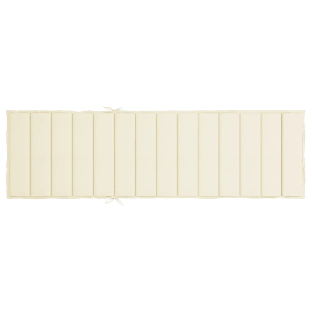Ligbedkussen 200x60x3 cm oxford stof crèmekleurig is nu te koop bij PeponiXL, paradijselijk wonen!