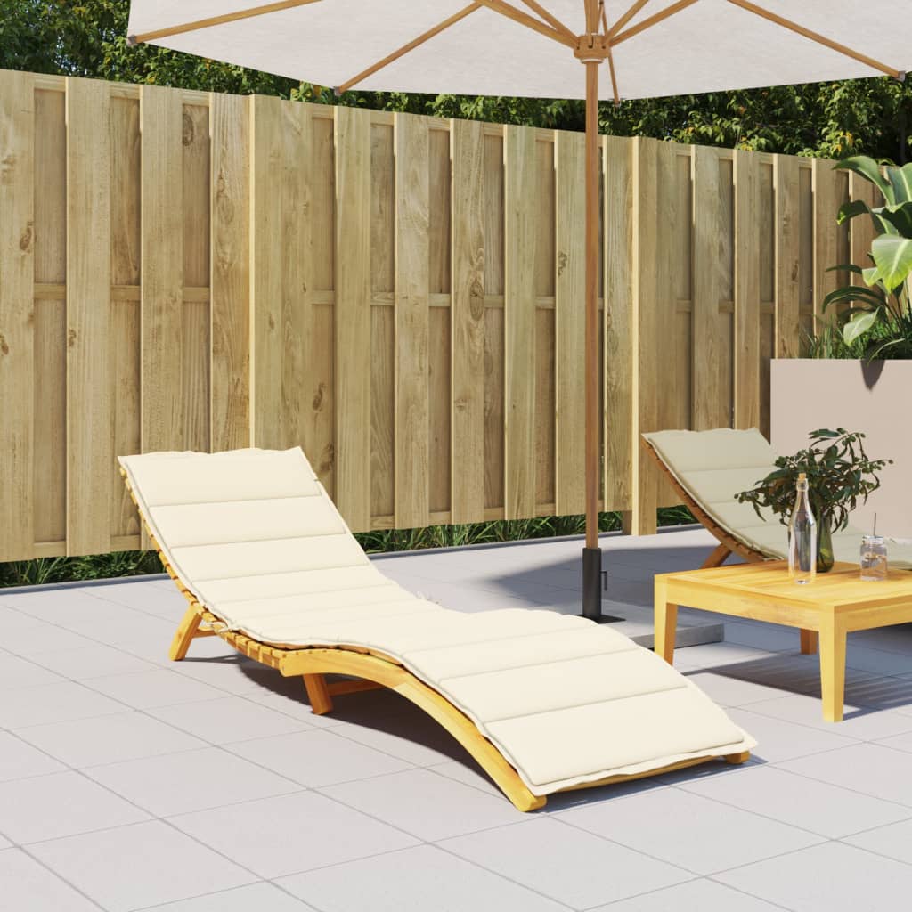 Ligbedkussen 200x60x3 cm oxford stof crèmekleurig is nu te koop bij PeponiXL, paradijselijk wonen!