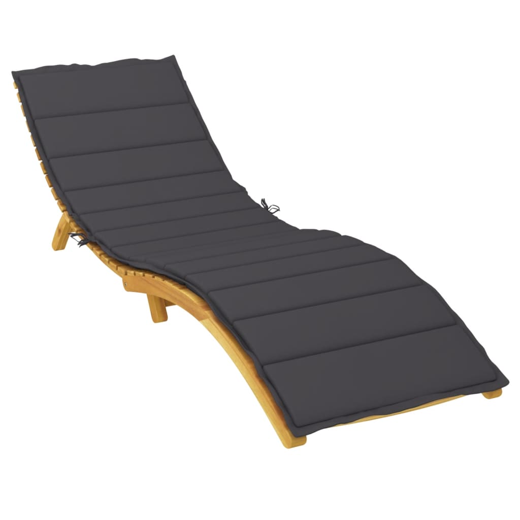 Ligbedkussen 200x60x3 cm oxford stof zwart is nu te koop bij PeponiXL, paradijselijk wonen!