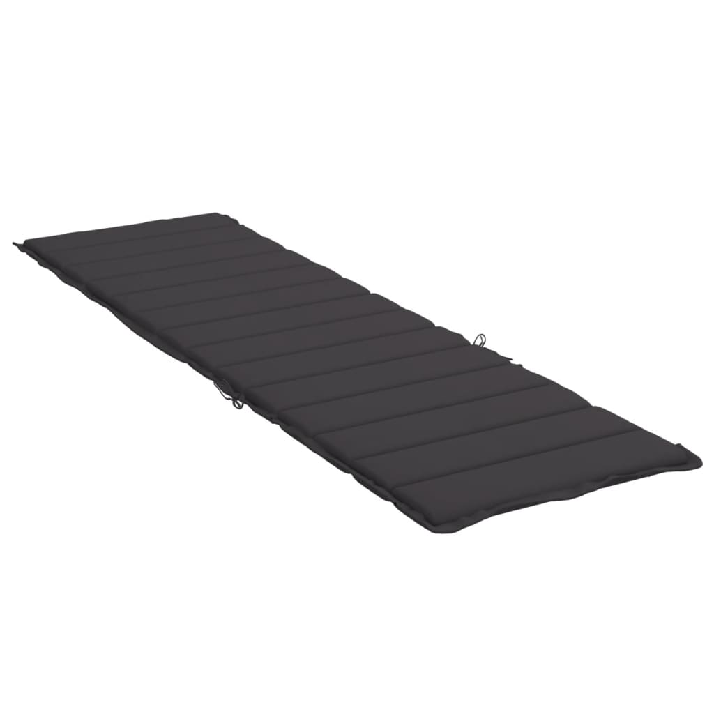 Ligbedkussen 200x60x3 cm oxford stof zwart is nu te koop bij PeponiXL, paradijselijk wonen!