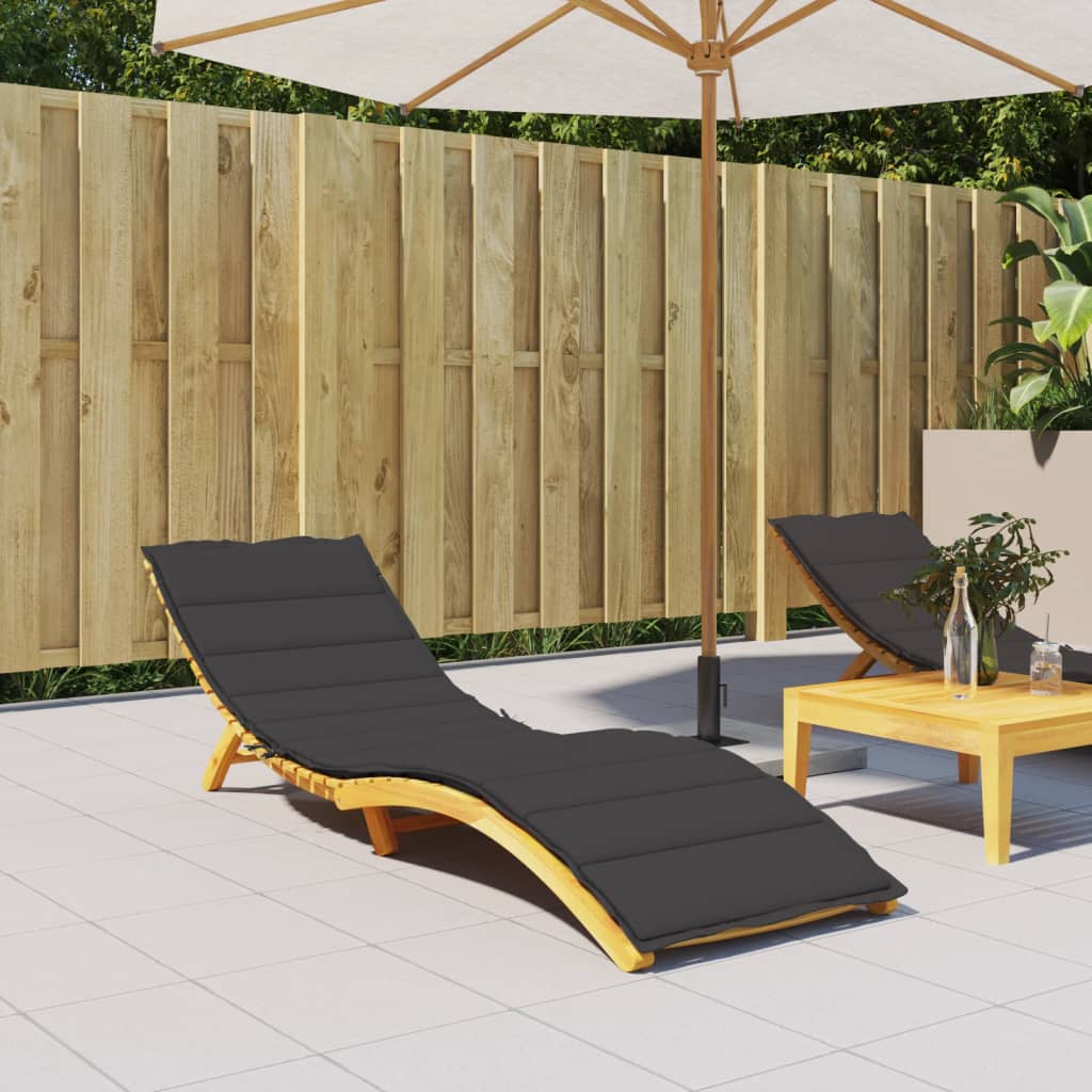 Ligbedkussen 200x60x3 cm oxford stof zwart is nu te koop bij PeponiXL, paradijselijk wonen!
