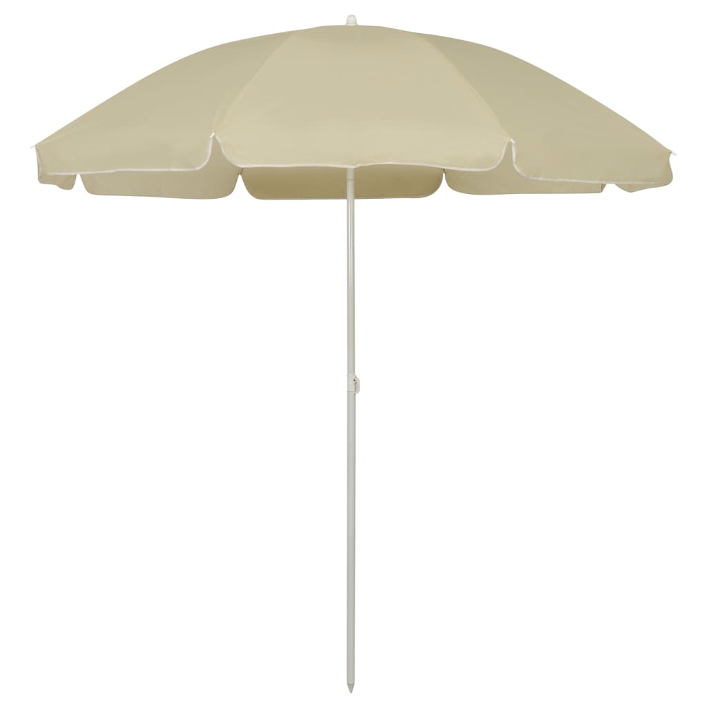 Strandparasol 240 cm zandgeel is nu te koop bij PeponiXL, paradijselijk wonen!