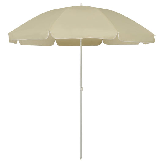 Strandparasol 240 cm zandgeel is nu te koop bij PeponiXL, paradijselijk wonen!