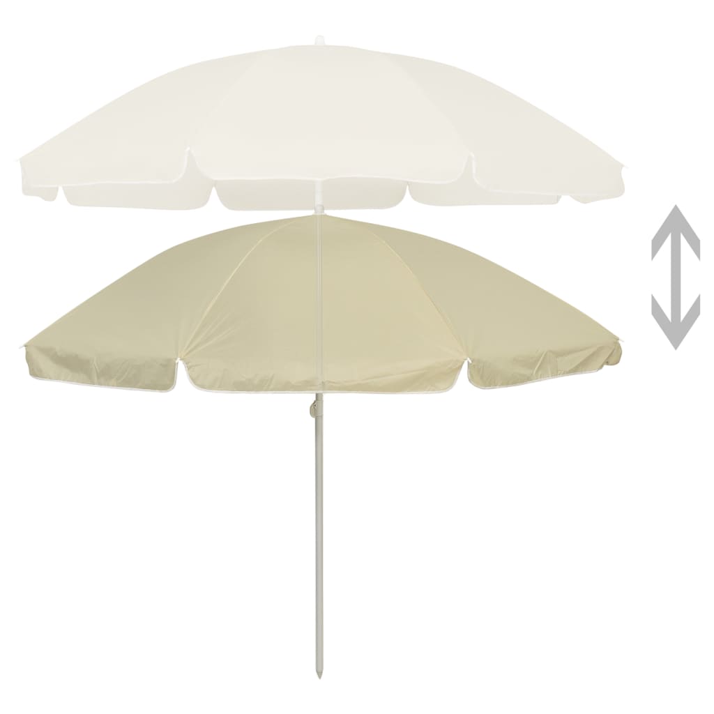 Strandparasol 240 cm zandgeel is nu te koop bij PeponiXL, paradijselijk wonen!